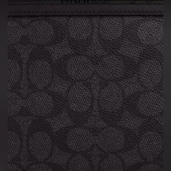 Coach Carry All Pouch In Signature Canvas.New no tag .Gunmetal/Charcoal/Black - Picture 4 of 10